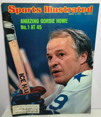 Gordie Howe on the cover of Sports Illustrated 1974