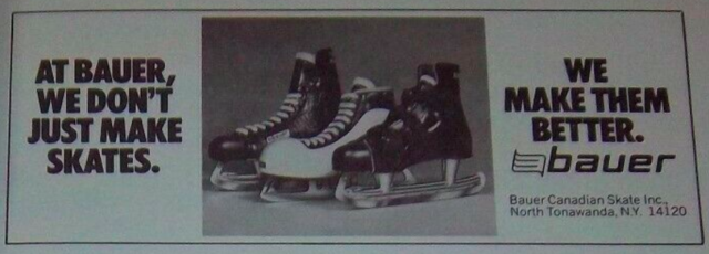Vintage Bauer Hockey Skates Ad 1972