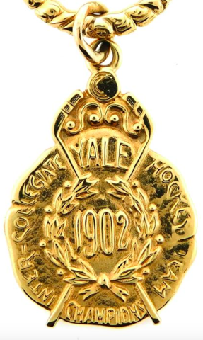 Antique Hockey Gold Medal 1902 Yale University - Inter-Collegiate Champions