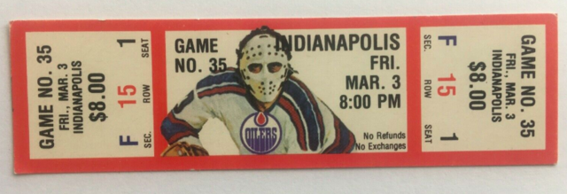 Indianapolis Racers Hockey Ticket 1978 World Hockey Association