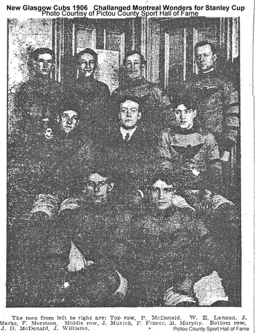 New Glasgow Cubs challange for the Stanley Cup-1906