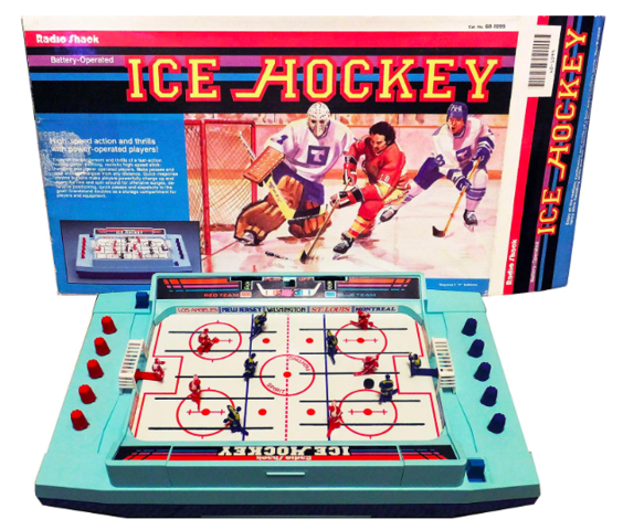 Radio Shack Battery Operated Electronic Tabletop Ice Hockey Game 1988