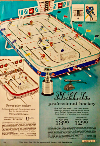 Vintage Table Top Hockey Game Ad 1967 Eaton's Catalog Hockey