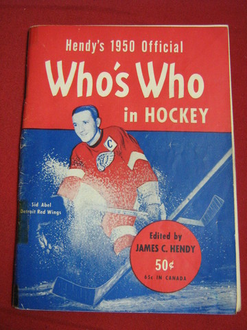 Detroit Red Wings Ice Hockey Program 1950  Sid Abel