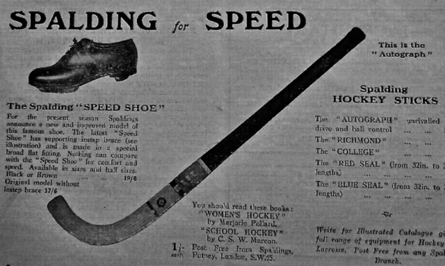 Spalding Field Hockey Stick 1929 Spalding Speed Shoe