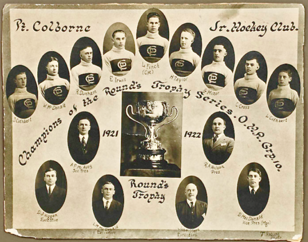 Pt. Colborne Jr. Hockey Club 1922 Round's Trophy Champions 