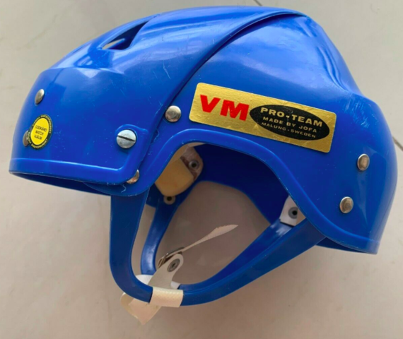 Vintage VM Pro-Team Hockey Helmet 1976 Made by JOFA Model 230.51 - Blue
