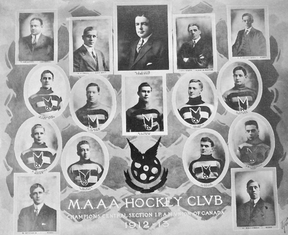 M.A.A.A. Hockey Club 1913 Central Section I.P.A.H. Union of Canada Champions