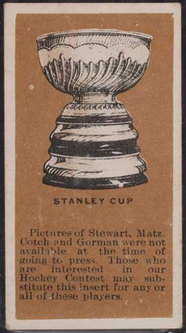 Stanley Cup Hockey Card 1924 Champ's Cigarettes C144