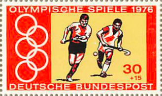 German Field Hockey Stamp 1976 Summer Olympic Games - Scott B532a