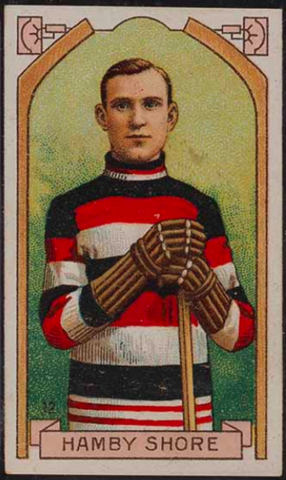 Hamby Shore Hockey Card 1911 C55 Imperial Tobacco No. 12 . 