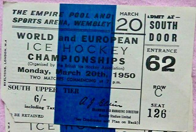 1950 Ice Hockey World Championships Ticket