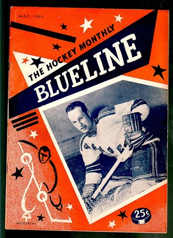 Ice Hockey Mag 1955  Blue line  New York Rangers
