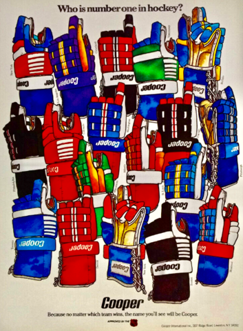Vintage Cooper Hockey Gloves Ad 1977