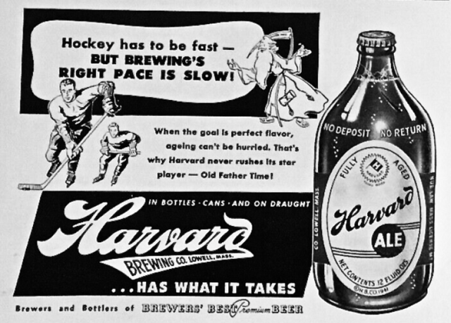 Beer Hockey - Harvard Brewing Company 1947 Harvard Ale
