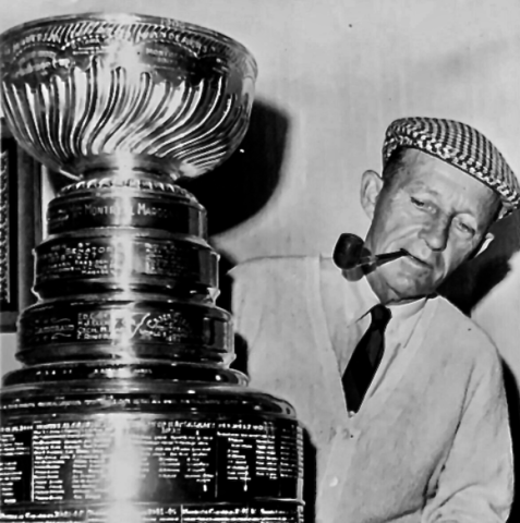 Stanley Cup History 1966 Bing Crosby Inspects Closely while in San Francisco