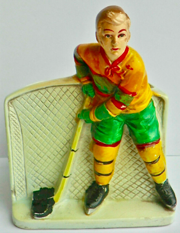 Ceramic Hockey Player Planter by Rubens Originals 1960s