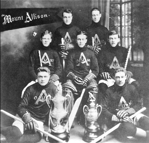 Mount Allison University Hockey Team 1914 Sumner Trophy & Brown Trophy Champions