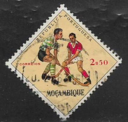 Roller Hockey Stamp 1962 Rink Hockey Stamp issued by Mozambique