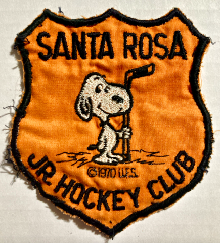 Snoopy Hockey 1970 Santa Rosa Jr. Hockey Club Patch