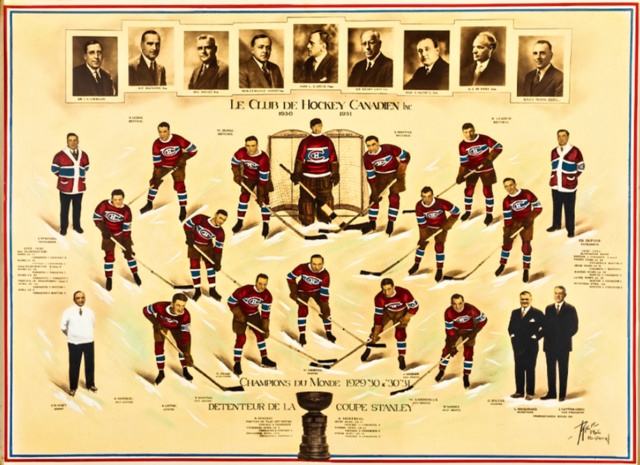 Montreal Canadiens 1930 & 1931 Stanley Cup Champions