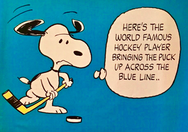 Snoopy Hockey 1969 World Famous Hockey Player
