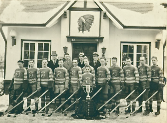Hall's Red Indians Hockey Team 1934 Guelph City Champions