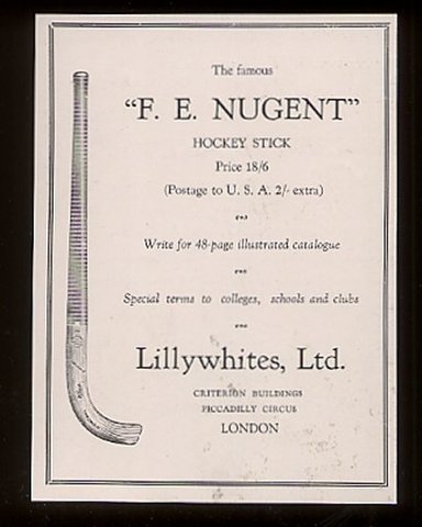 Antique Field Hockey Poster - 1927 
