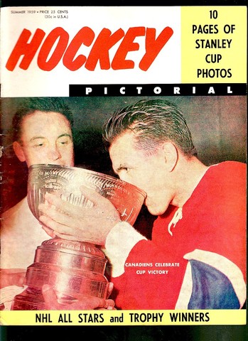 Ice Hockey Mag 1959 Hockey Pictorial Maurice Richard drinking fr
