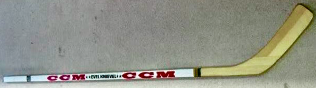 Evel Knievel Hockey Stick used in the Super CHUM Shoot-Out at Maple Leaf Gardens