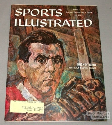 Ice Hockey Mag 1960 Sports Illustrated Maurice Richard cover