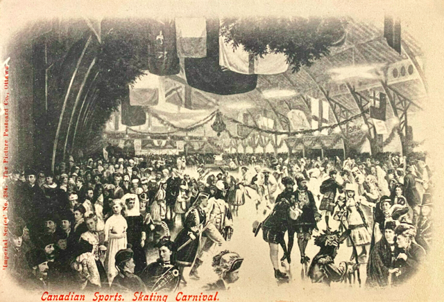 Victoria Skating Rink in Montreal - Skating Carnival 1880s