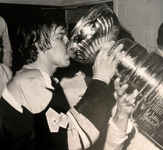 Bobby Orr drinks from the Stanley Cup on May 11, 1972