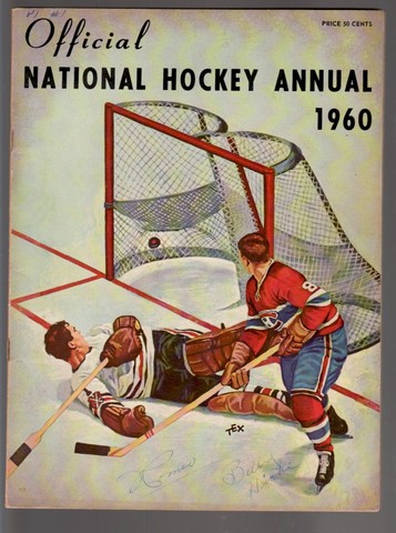 Ice Hockey Mag 1960 National Hockey Annual Billy Hicke autograph