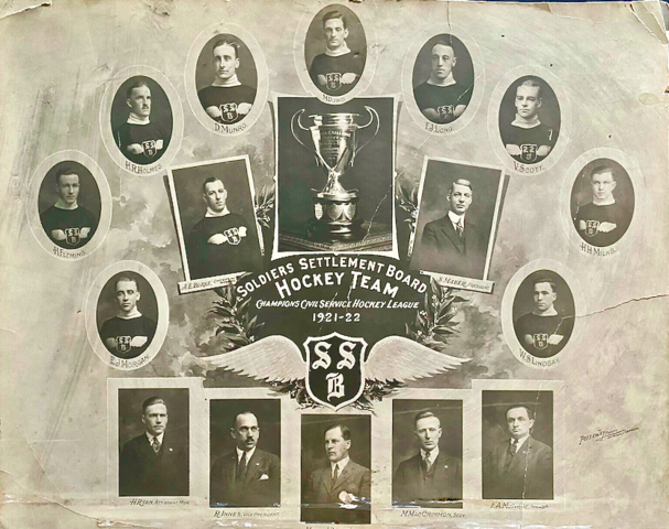 Soldiers Settlement Board Hockey Team 1922 Civil Service Hockey League Champions