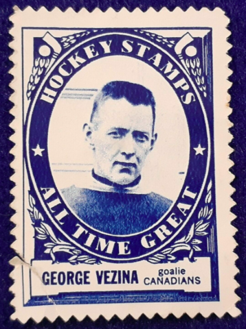 George Vezina Stamp 1961 Topps Stamp Panels