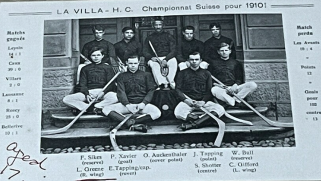 HC La Villa 1910 Swiss National Ice Hockey Champions
