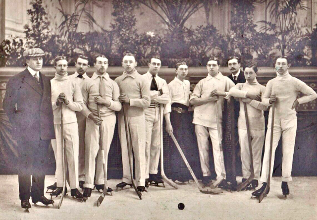 Belgium Ice Hockey Team - circa 1910 Bruxelles