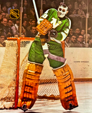 Cesare Maniago 1972 Minnesota North Stars - Vintage Goalie Mask