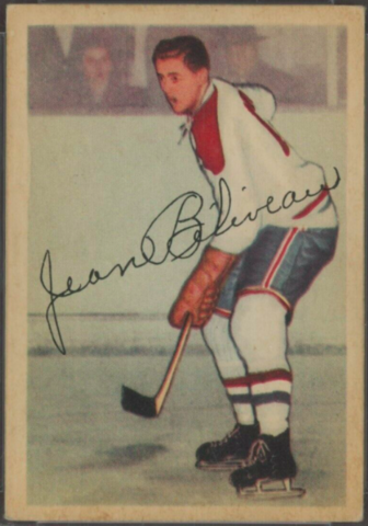 Jean Beliveau Hockey Card 1953 Parkhurst #27