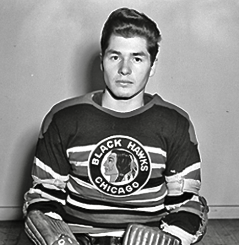 Johnny Harms 1944 Chicago Black Hawks - Sets NHL Rookie Record