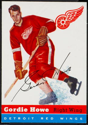 Gordie Howe Rookie Card 1954-55 Topps Gordie Howe #8