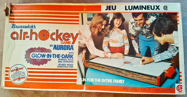 Vintage Air Hockey Game 1976 Brunswick's Air Hockey Game by Aurora