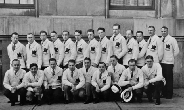Canadian Olympic Ice Hockey Team 1932 Winter Olympics Gold Medal Champions