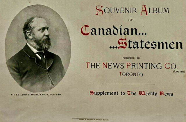 Lord Stanley 1890 Souvenir Album of Canadian Statesmen