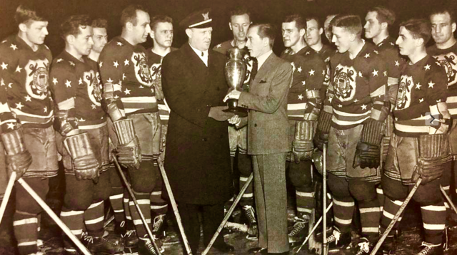 U.S. Coast Guard "Cutters" Hockey Team 1943 Walker Cup Champions