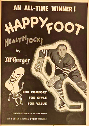 McGregor Hockey Socks Ad 1960 McGregor Happy Foot Health Socks