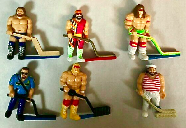 WWF Superstars Shoot-Out Table Hockey Game Players 1991