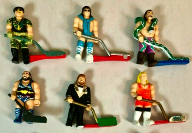 WWF Superstars Shoot-Out Table Hockey Game Players 1991. 