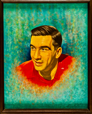 Hockey Art - Dewitt "Tex" Coulter painting of Ted Lindsay 1950s